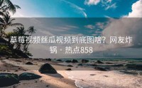 草莓视频丝瓜视频到底图啥？网友炸锅 · 热点858