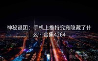 神秘谜团：手机上推特究竟隐藏了什么 · 合集4264
